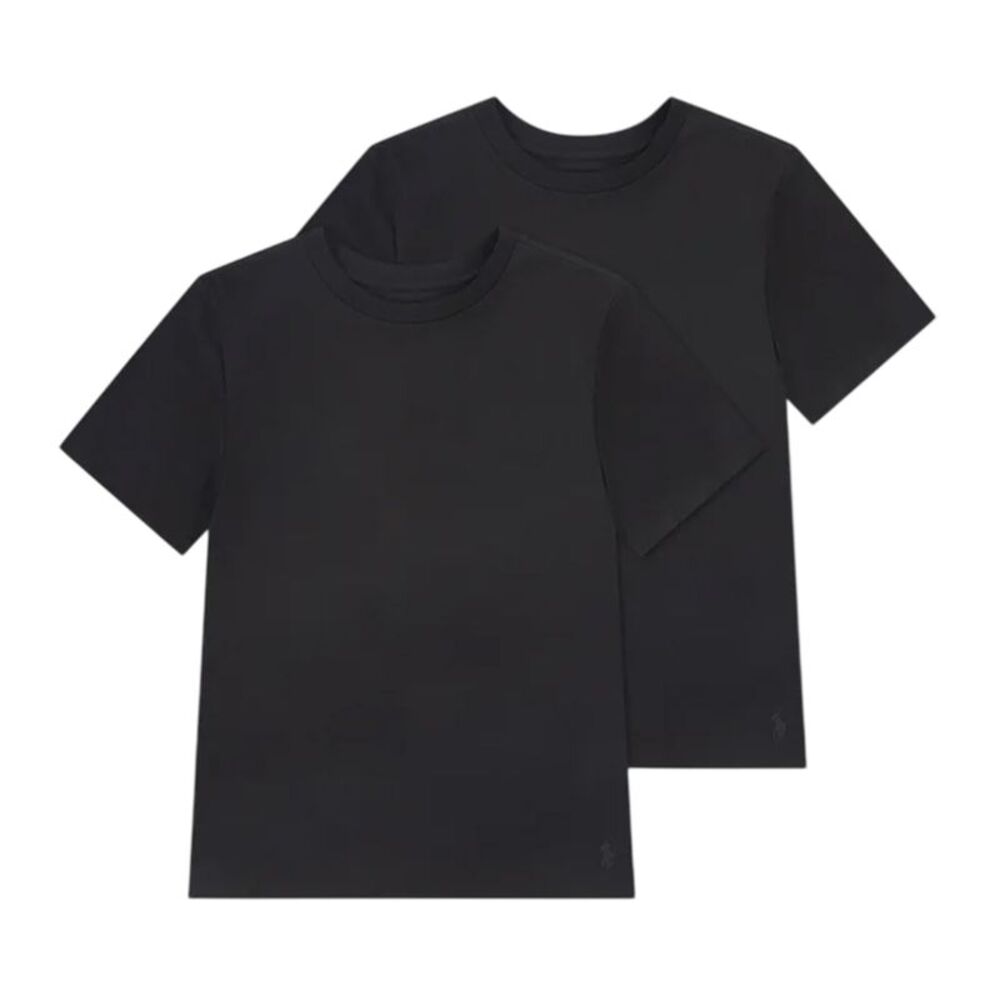 Ralph Lauren Childrens/Kids Cotton Jersey T-Shirt (Pack of 2) / Black